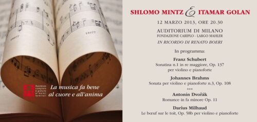 Shlomo Mintz & Itamar Golan, Auditorium di Milano