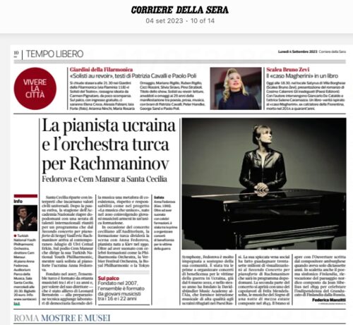 Rassegna stampa — Corriere della Sera